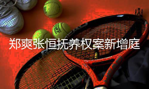 庭前郑爽张恒会议权案间为一小新增 时时抚养